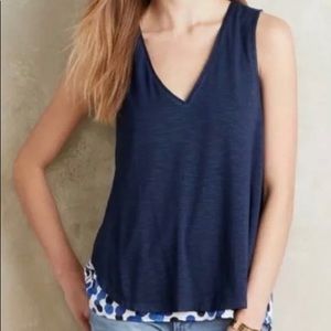 Anthropologie Deletta Double layer Tank top Sz S